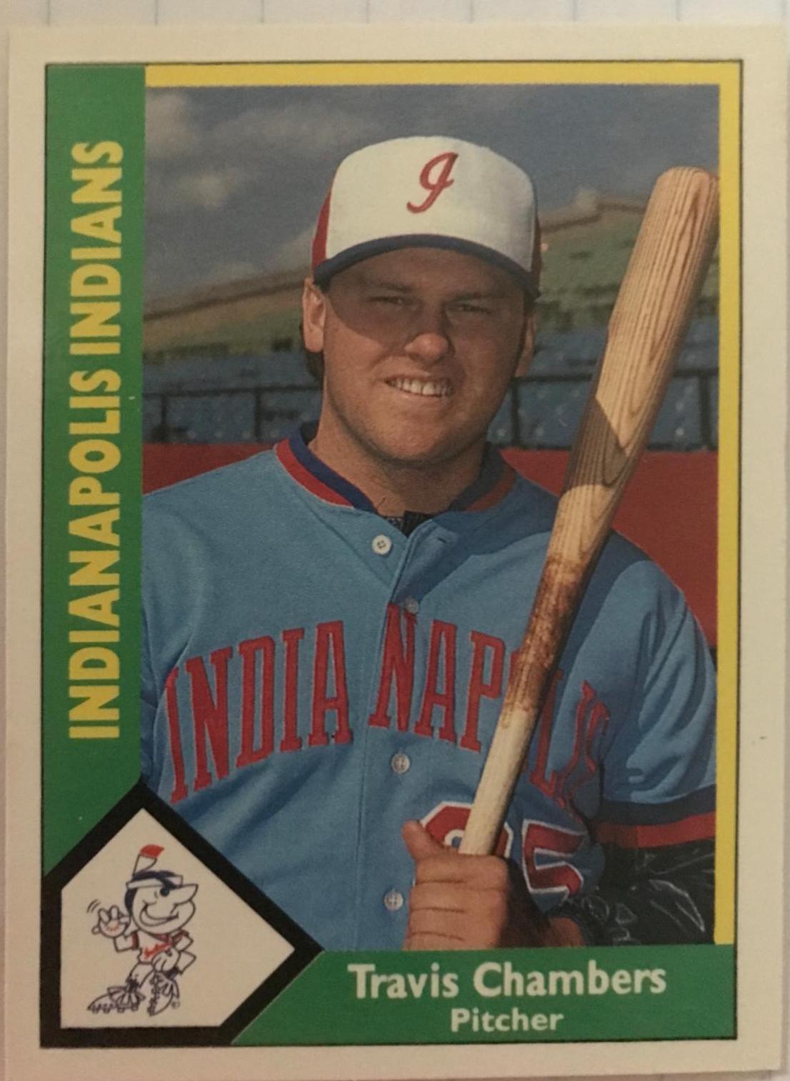 Travis Chambers #4 Baseball Cards 1990 CMC Indianapolis Indians