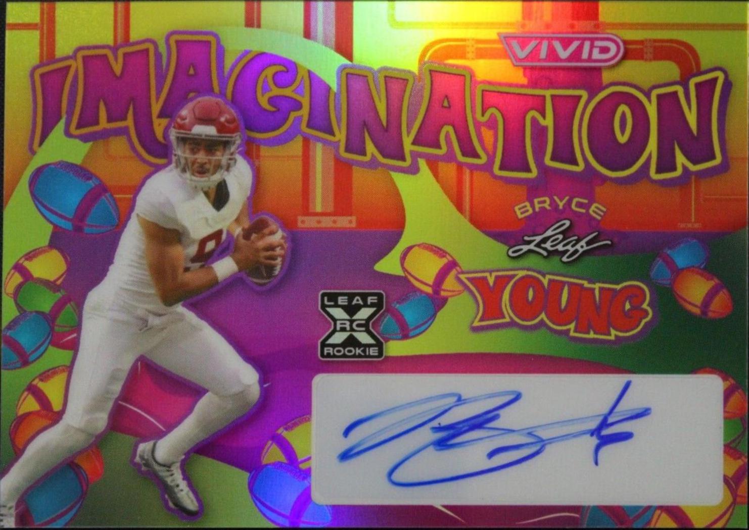 Bryce Young #VI-BY1 Football Cards 2023 Leaf Vivid Autographs Imagination