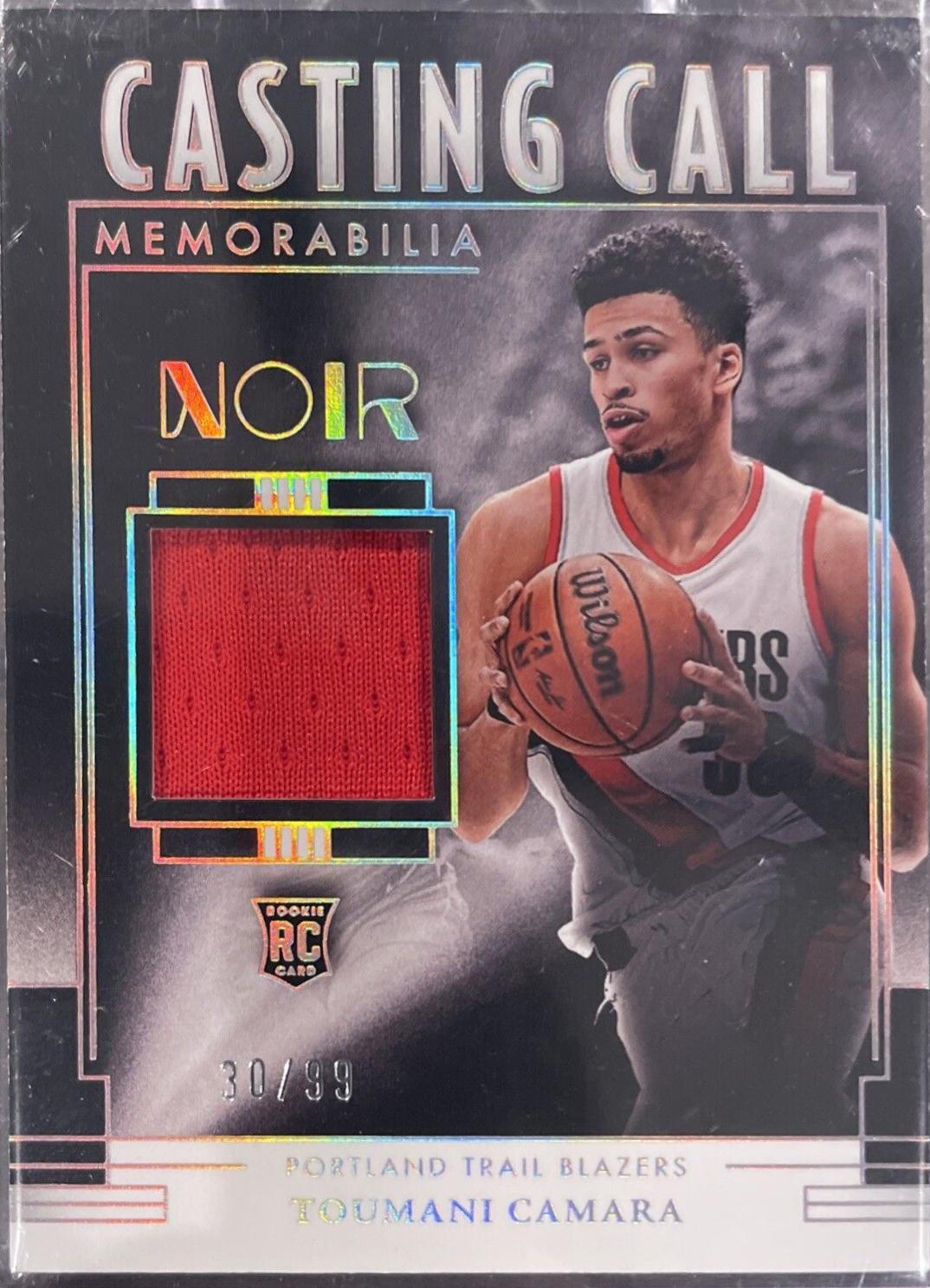 Toumani Camara #CCM-TOU Basketball Cards 2023 Panini Noir Casting Call Memorabilia