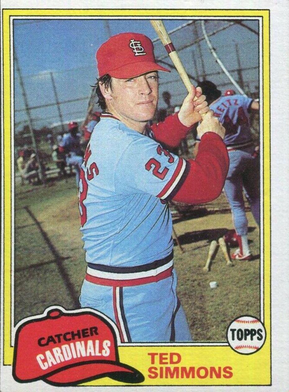 Ted Simmons #705 Baseball Cards 1981 Topps