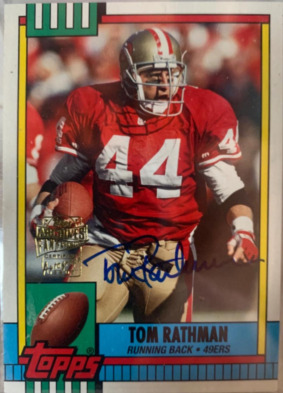 Tom Rathman #FFA-TR Football Cards 2013 Topps Archives Fan Favorites Autograph