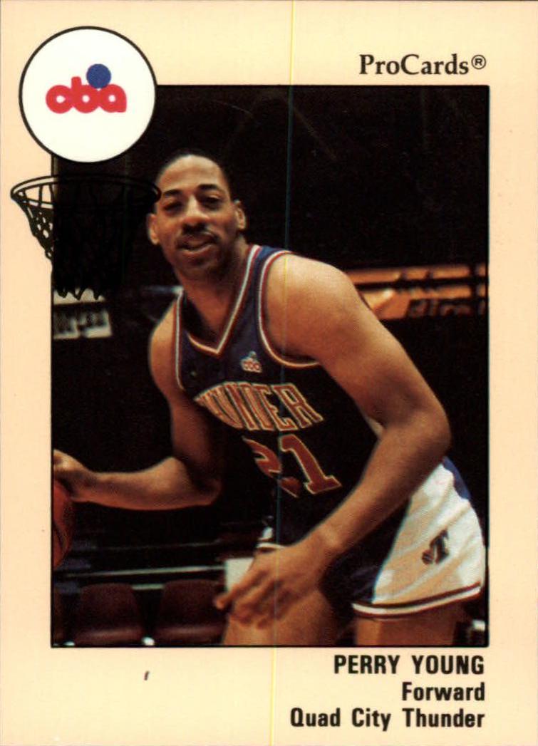 Perry Young #41 Basketball Cards 1989 Procards Cba