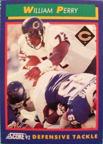 William Perry #46 Football Cards 1992 Panini Score