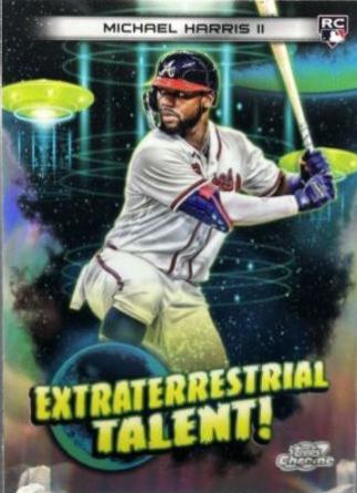 Michael Harris II #ET-16 Baseball Cards 2023 Topps Cosmic Chrome Extraterrestrial Talent