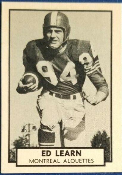 Ed Learn #89 1962 Topps Cfl Football