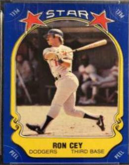 Ron Cey #3 Baseball Cards 1981 Fleer Star Stickers