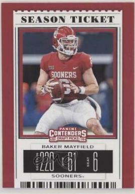 Baker Mayfield #12 Football Cards 2019 Panini Contenders Draft Picks