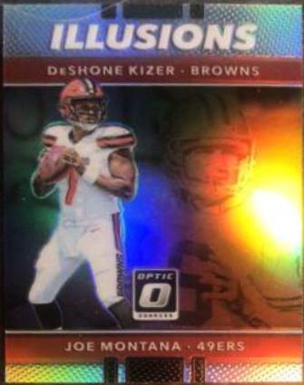 DeShone Kizer, Joe Montana #7 Football Cards 2017 Panini Donruss Optic Illusions
