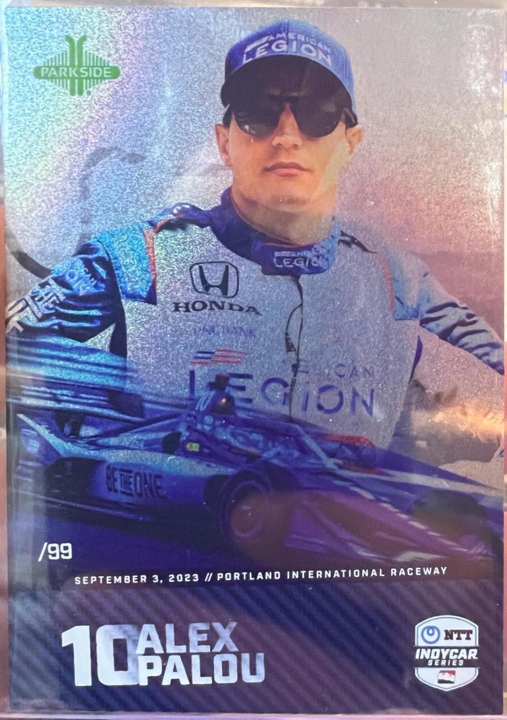 Alex Palou /99 #90 Racing Cards 2024 Parkside NTT IndyCar Race Event