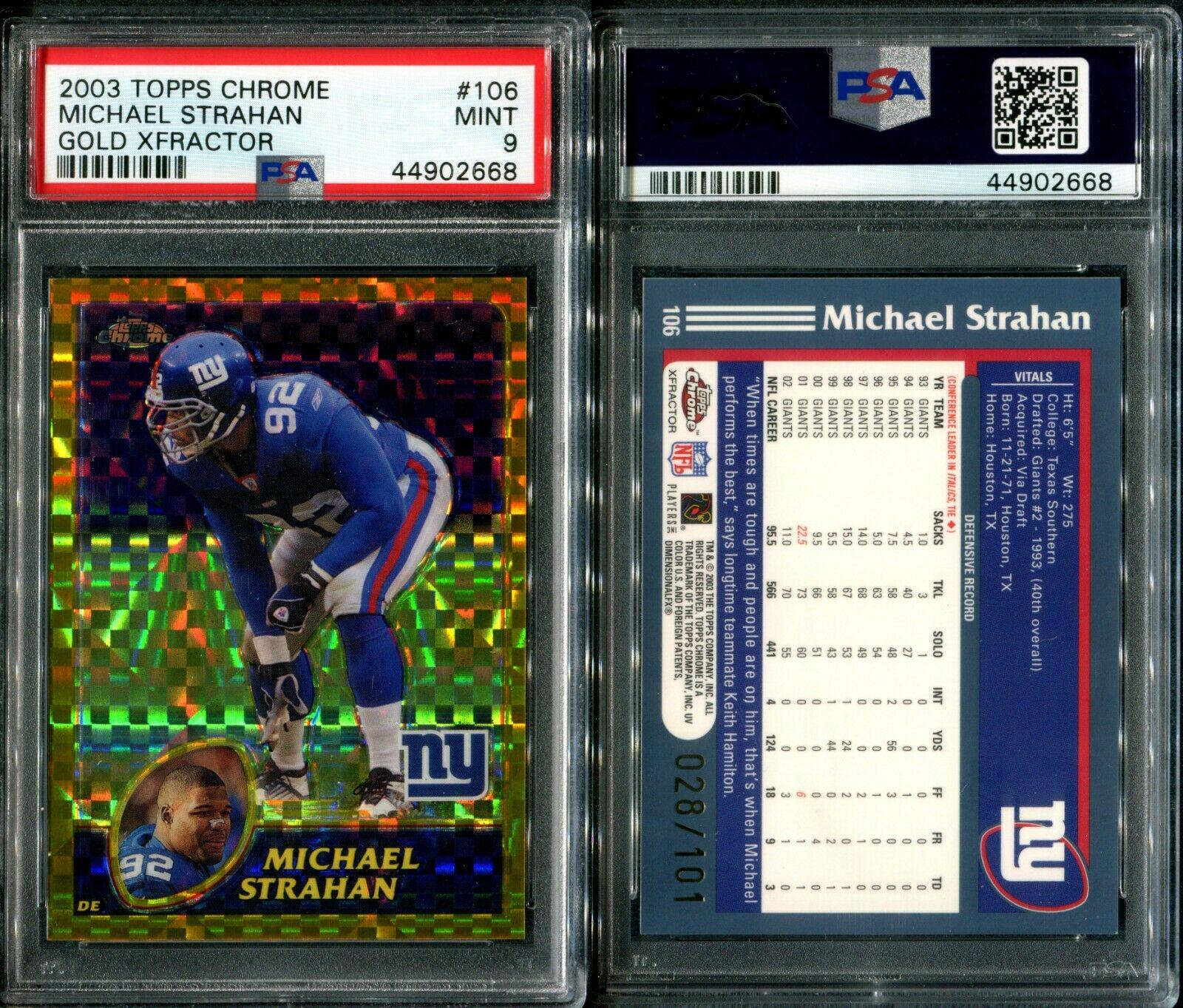 Michael Strahan [Gold Xfractor] #106