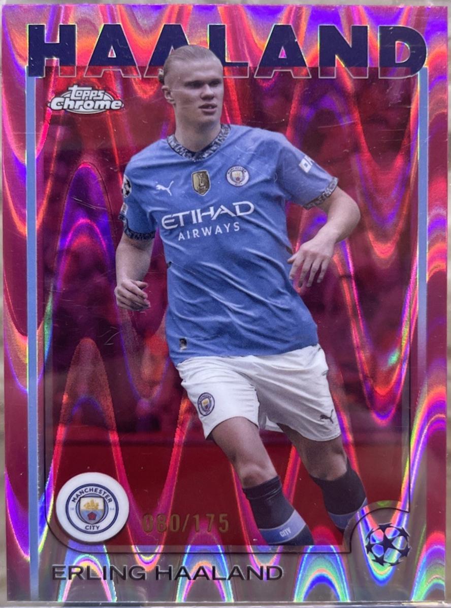 Erling Haaland [Pink Refractor] #9 Prices | 2024 Topps Chrome UEFA