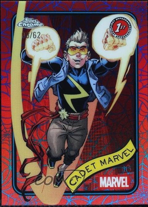Cadet Marvel Blue & Red Spider Web Refractor