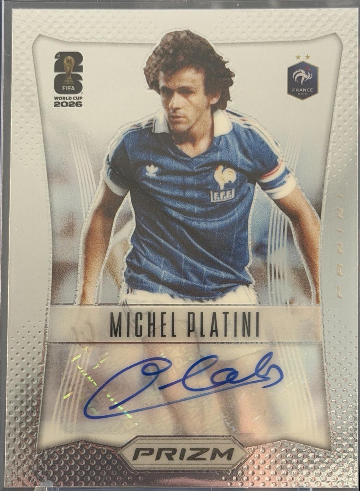 2026 Panini Prizm FIFA Throwback Signature Michel Platini #20 card