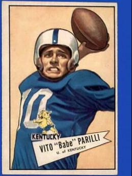 Babe Parilli #44 Football Cards 1952 Bowman Large