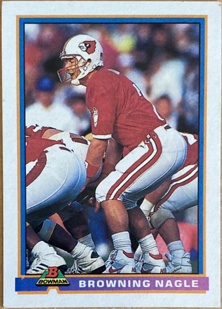 Browning Nagle #376 Football Cards 1991 Bowman