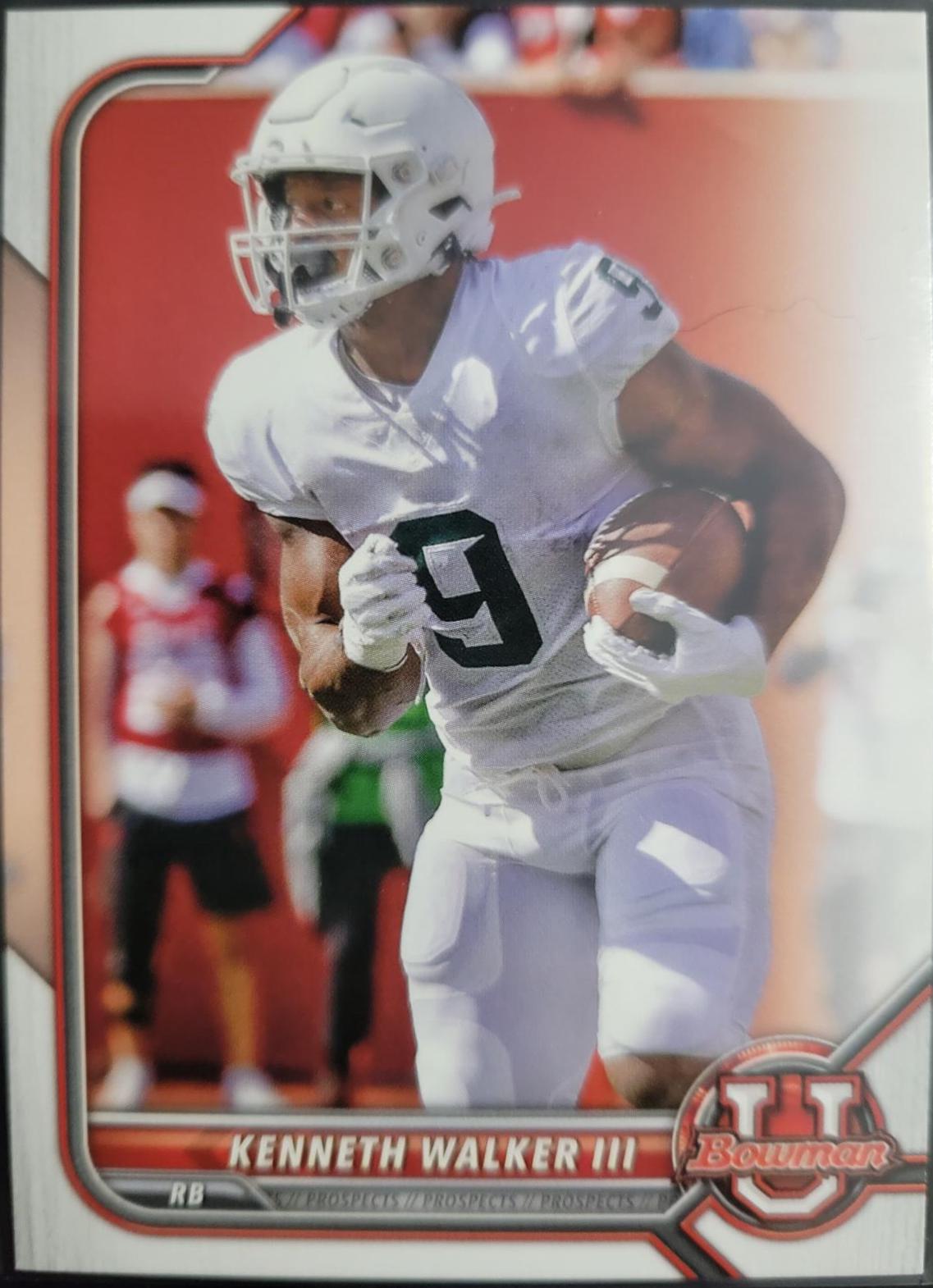 Kenneth Walker III #97 Football Cards 2021 Bowman University