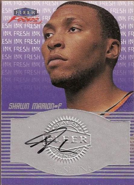 Shawn Marion #NNO Basketball Cards 1999 Fleer Focus Fresh Ink