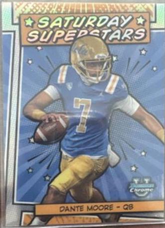 Dante Moore #SS-10 Football Cards 2023 Bowman Chrome University Saturday Superstars