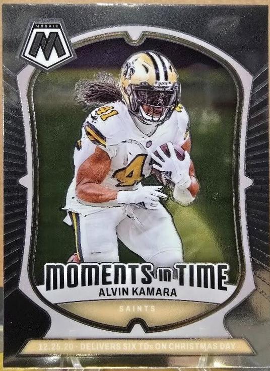 Alvin Kamara #6 Football Cards 2024 Panini Mosaic Moments in Time