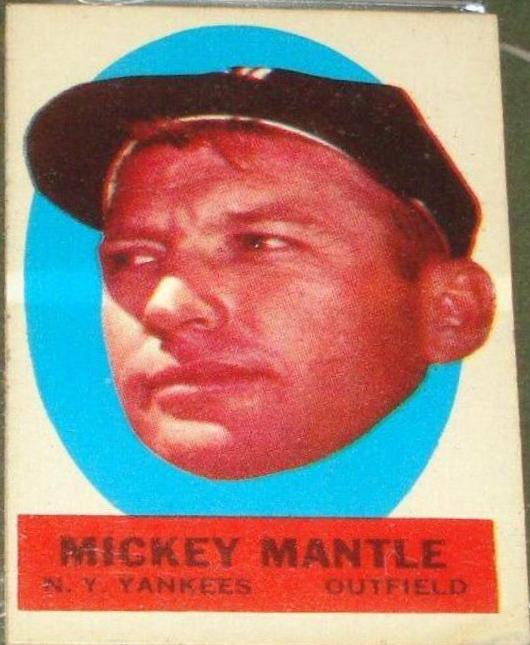Mickey Mantle Baseball Cards 1963 Topps Peel Offs