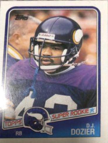 D.J. Dozier #150 Football Cards 1988 Topps