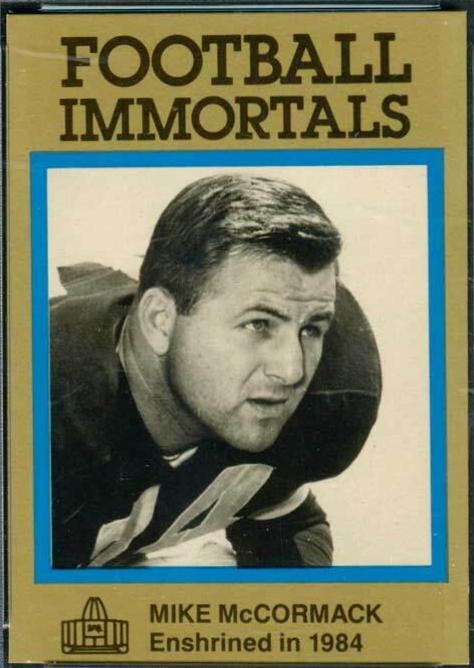 Mike McCormack #79 Football Cards 1985 Football Immortals