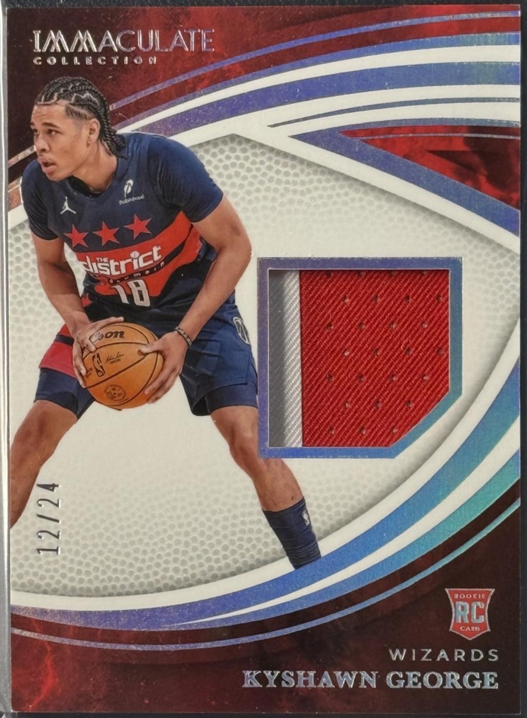 Kyshawn George #26 2024 Panini Immaculate Rookie Memorabilia International Basketball