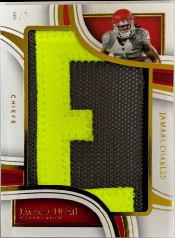 Jamaal Charles #8 Football Cards 2023 Panini Immaculate Nameplate Nobility