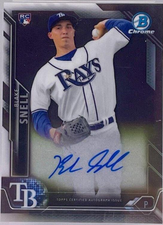 Blake Snell #BCAR-BS Baseball Cards 2016 Bowman Chrome Autograph Rookies
