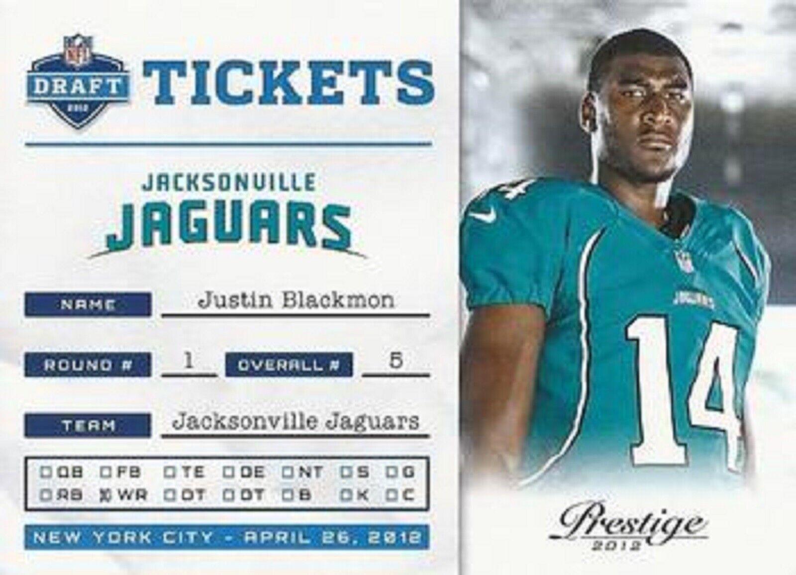 Justin Blackmon #4 Football Cards 2012 Panini Prestige NFL Draft Tickets