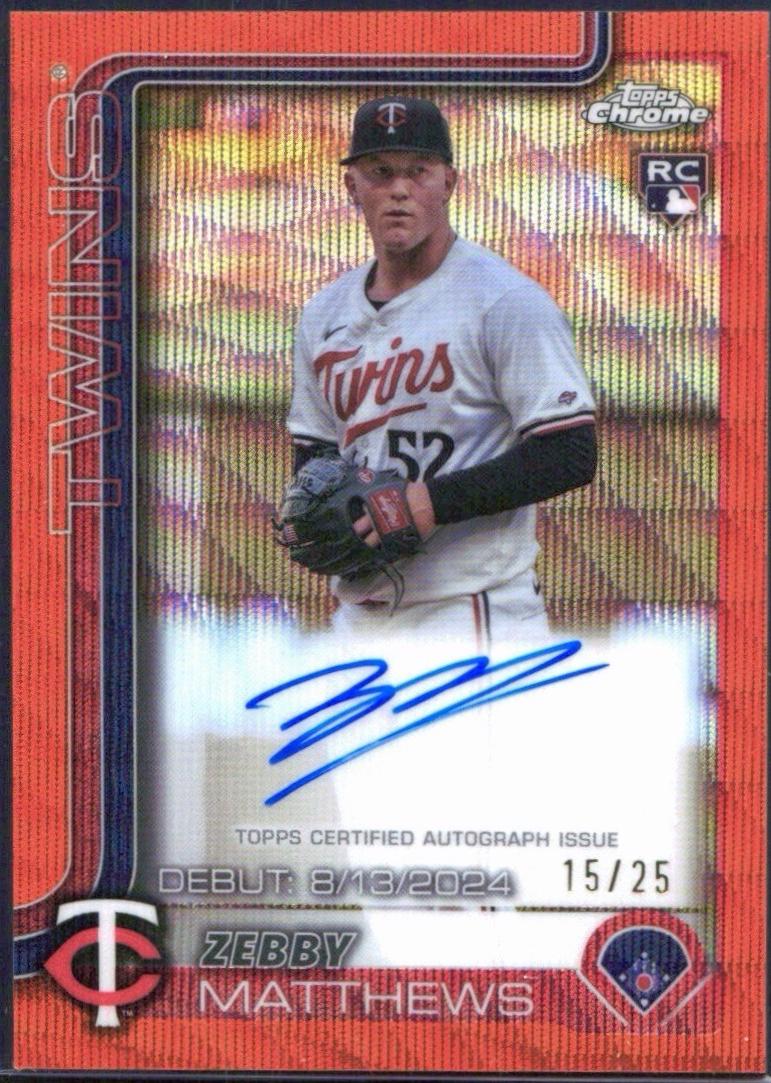Zebby Matthews [Orange Wave Refractor] #CRDA-ZM Prices | 2025