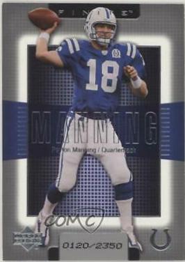 Peyton Manning #1 Football Cards 2003 Upper Deck Finite