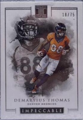 Demaryius Thomas #9 Football Cards 2016 Panini Impeccable
