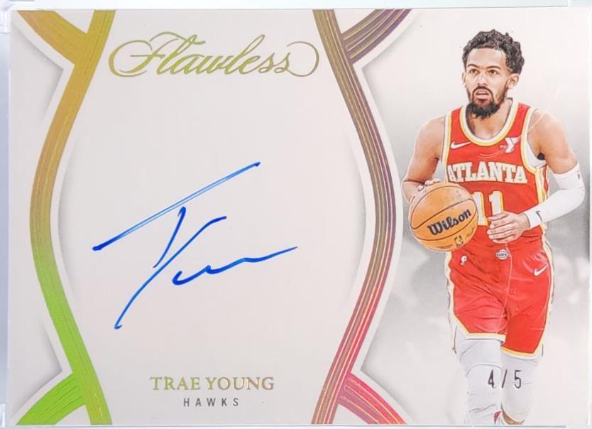 Trae Young #20 2024-25 Panini Flawless Basketball Flawless Phrases Signatures