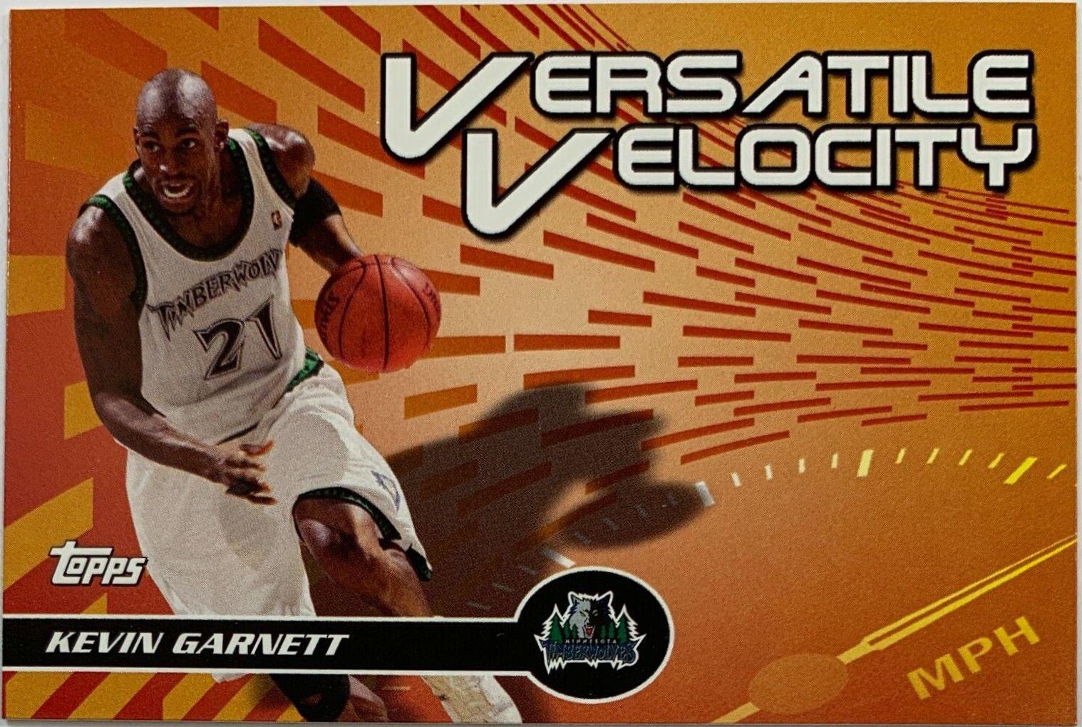 Kevin Garnett #VV2 Basketball Cards 2005 Topps Versatile Velocity