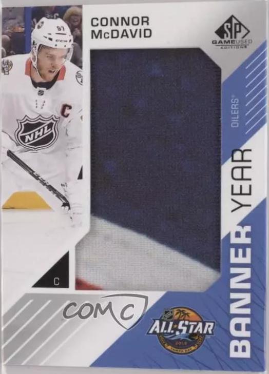 Connor McDavid #BAS-CM Hockey Cards 2018 SP Game Used Banner Year All Star Game Relic