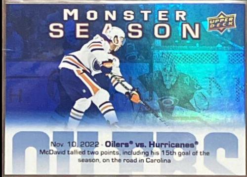 Connor McDavid #MS-15 Hockey Cards 2023 Upper Deck Monster Season