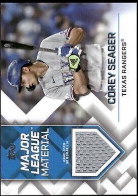 Corey Seager #MLM-CS Baseball Cards 2022 Topps Update Major League Material Relics