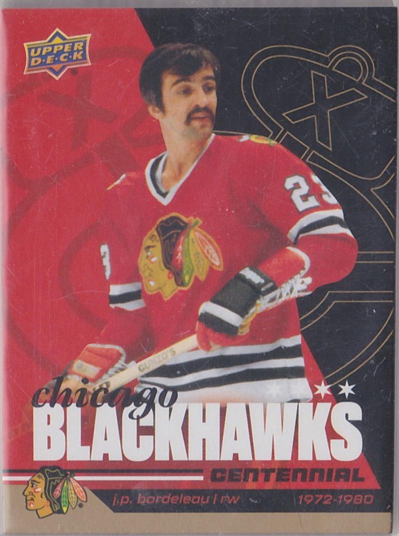 J.P. Bordeleau #95 2025 Upper Deck Chicago Blackhawks Centennial Hockey