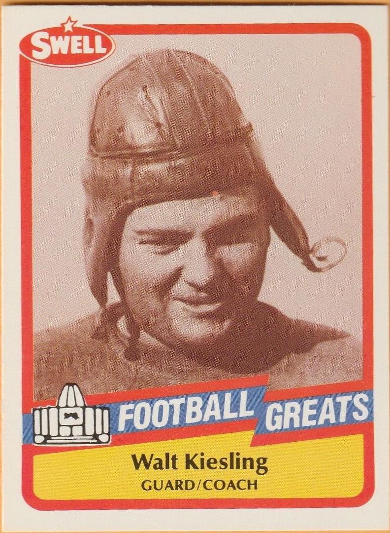 Walt Kiesling #33 Football Cards 1989 Swell Greats
