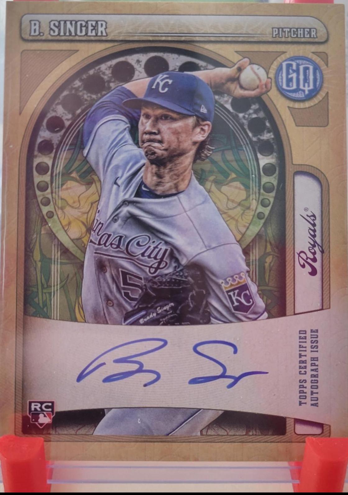 Brady Singer #GQA-BSI Baseball Cards 2021 Topps Gypsy Queen Autographs