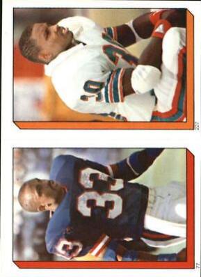 George Adams, Ron Davenport Football Cards 1986 Topps Stickers