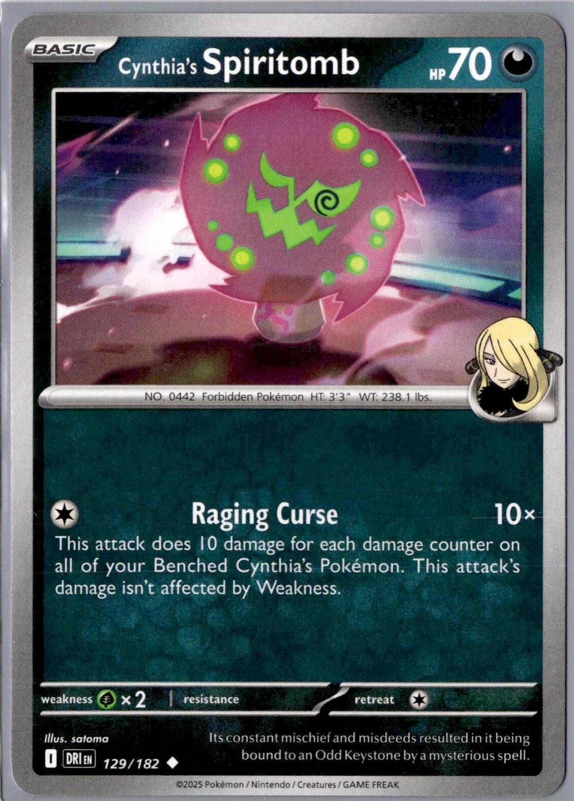 Cynthia's Spiritomb #129 Pokemon Destined Rivals
