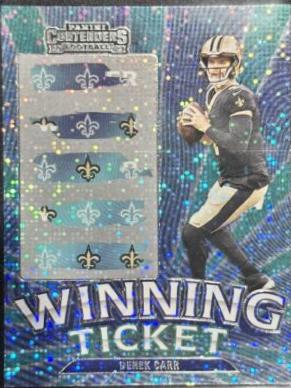 Derek Carr #5 Football Cards 2023 Panini Contenders Winning Ticket
