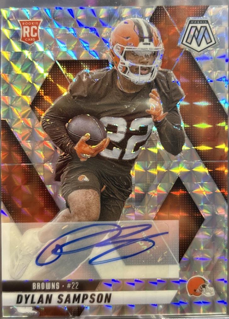 Dylan Sampson #355 2025 Panini Mosaic Rookie Autographs Football