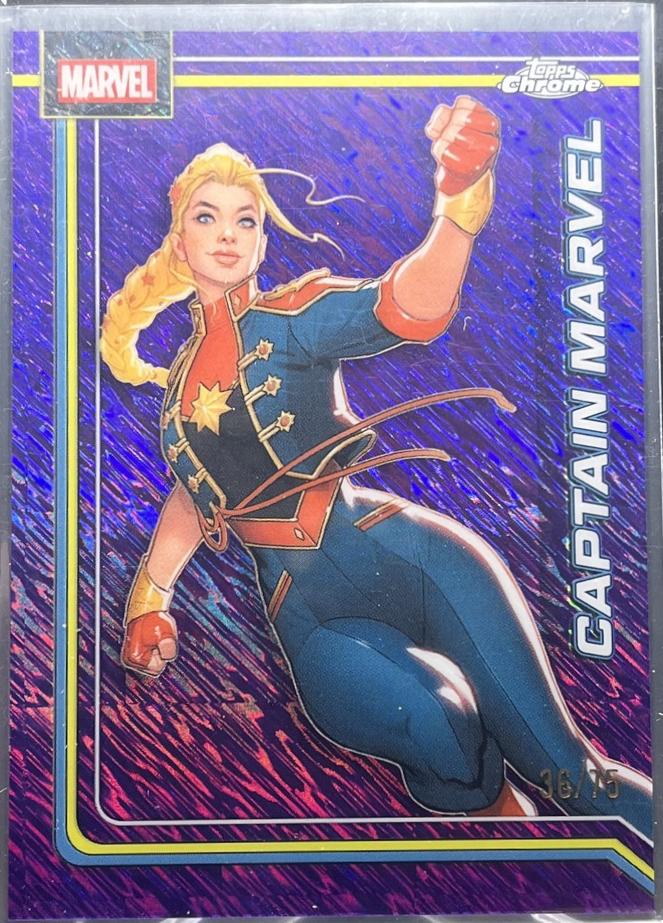 Captain Marvel Purple Shimmer Refractor