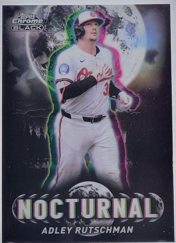 Adley Rutschman #NOC-24 Baseball Cards 2025 Topps Chrome Black Nocturnal