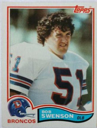 Bob Swenson #87 Football Cards 1982 Topps
