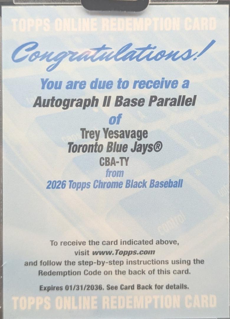 Trey Yesavage #CBA-TY