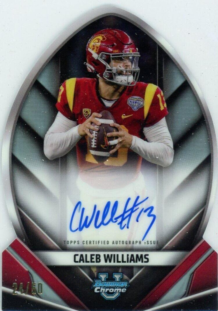 Caleb Williams #FOFA-CW Football Cards 2023 Bowman Chrome University Future of Autographs
